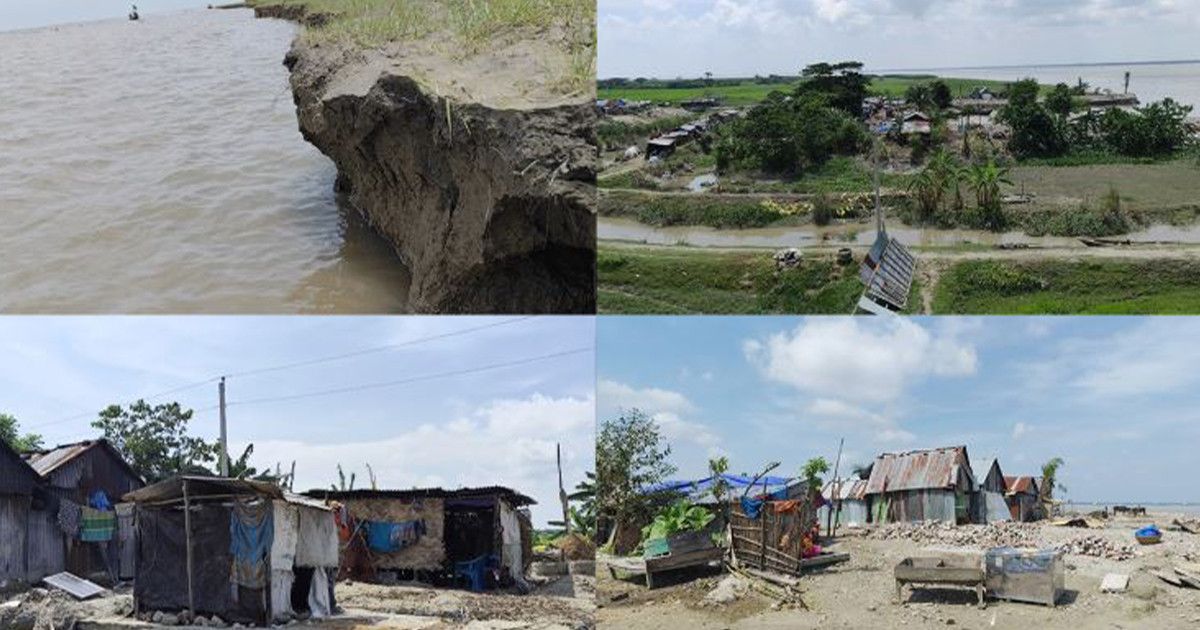 মেঘনার করাল গ্রাসে বিলীন ভোলার মাঝেরচর, হাজারো পরিবার গৃহহীন