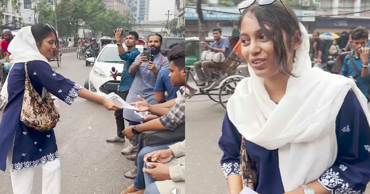 মতিঝিলে সংসদ নির্বাচনের প্রচারণা করছেন জুমা