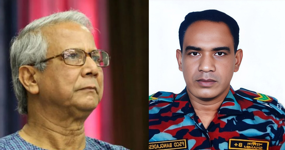 ফায়ার ফাইটার শামীম আহমেদের মৃত্যুতে প্রধান উপদেষ্টার শোক