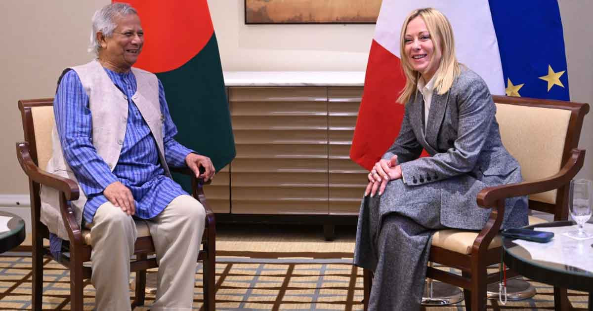 প্রধান উপদেষ্টার সঙ্গে ইতালির প্রধানমন্ত্রীর বৈঠক