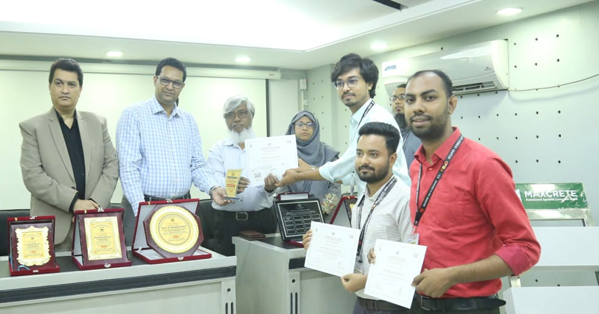 কংক্রিট সিলিন্ডার প্রতিযোগিতায় রানার্সআপ বসুন্ধরা শুভসংঘ