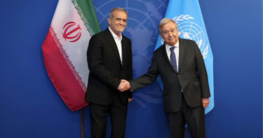 জাতিসংঘ মহাসচিবের সঙ্গে ইরানের প্রেসিডেন্টের বৈঠক