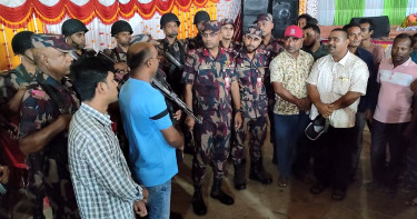 ঠাকুরগাঁওয়ে সীমান্তবর্তী পূজামণ্ডপে বিজিবির নিরাপত্তা