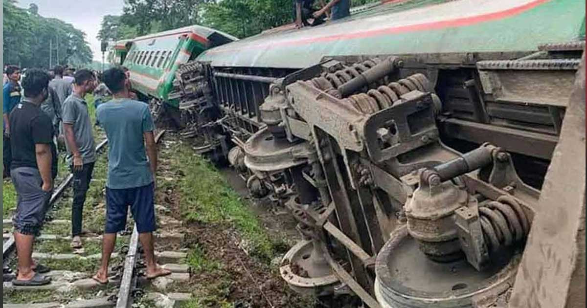 সিলেটে উদয়ন এক্সপ্রেস লাইনচ্যুত, ২ ঘণ্টা পর রেল যোগাযোগ স্বাভাবিক
