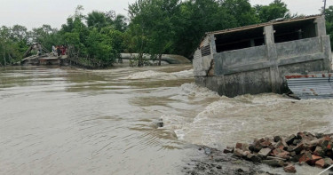 খুলনার বেড়িবাঁধ ভেঙে ৬ গ্রাম প্লাবিত, বিপদে ২০০ পরিবার