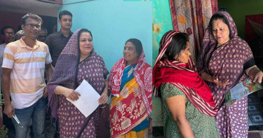 দুর্গাপুরে হিন্দু সম্প্রদায়ের নারীদের মধ্যে লিফলেট বিতরণ মাহমুদা হাবীবার