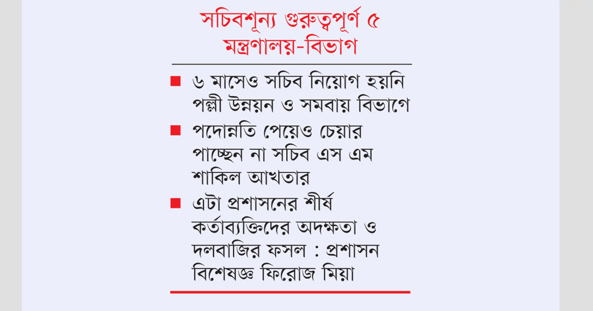 প্রশাসনে বেড়েছে বিশৃঙ্খলা