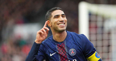 হাকিমির জোড়া গোলে ব্রেস্টের বিপক্ষে পিএসজির সহজ জয়