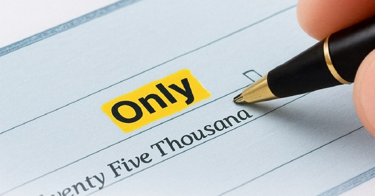 চেকে টাকার অঙ্কের পাশে ‘Only’ না লিখলে পড়তে পারেন বড় বিপদে