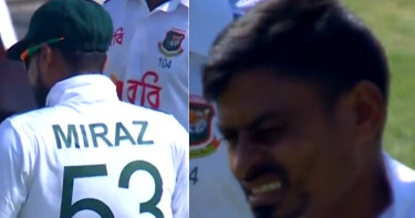 ক্যাচ মিসের পর মাঠ ছাড়লেন মিরাজ-তাইজুল
