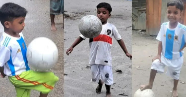 বিকেএসপির স্কলারশিপ পাচ্ছে চাঁদপুরের সেই ‘খুদে মেসি’