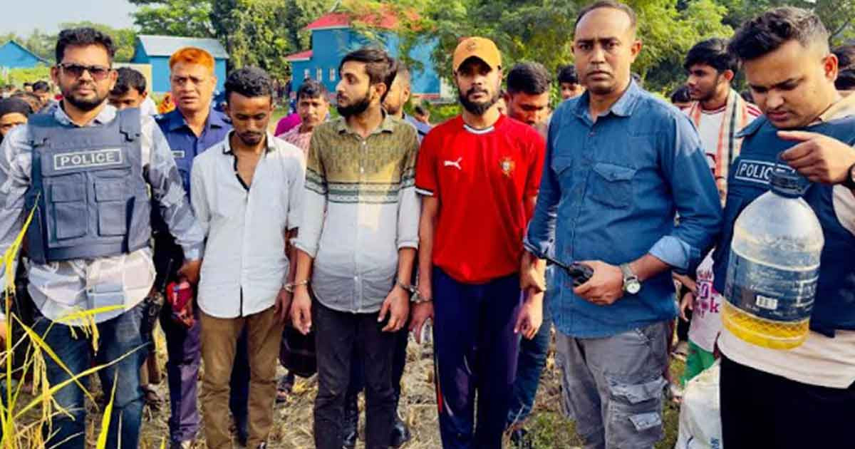 নাশকতার প্রস্তুতিকালে ফরিদপুরে হাতবোমা-ককটেলসহ তিন যুবক আটক