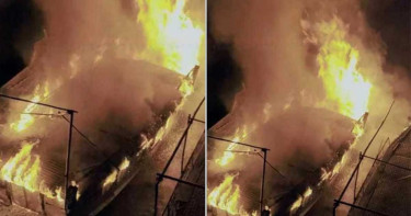 যাত্রীবাহী ট্রলারে আগুন