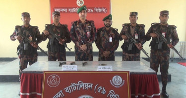 নির্বাচনকে ঘিরে ভারত থেকে আসা অস্ত্র উদ্ধার, বিজিবির সতর্কতা