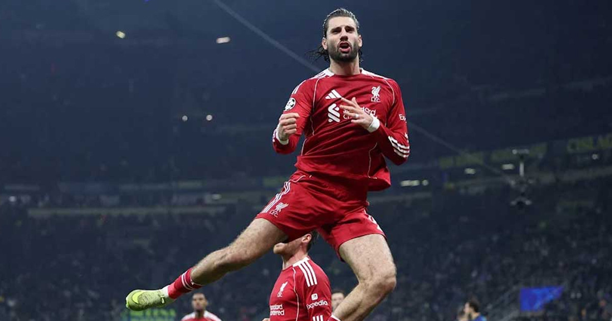 শেষ মুহূর্তের পেনাল্টি ভাগ্যে ইন্টারের মাঠে লিভারপুলের জয়