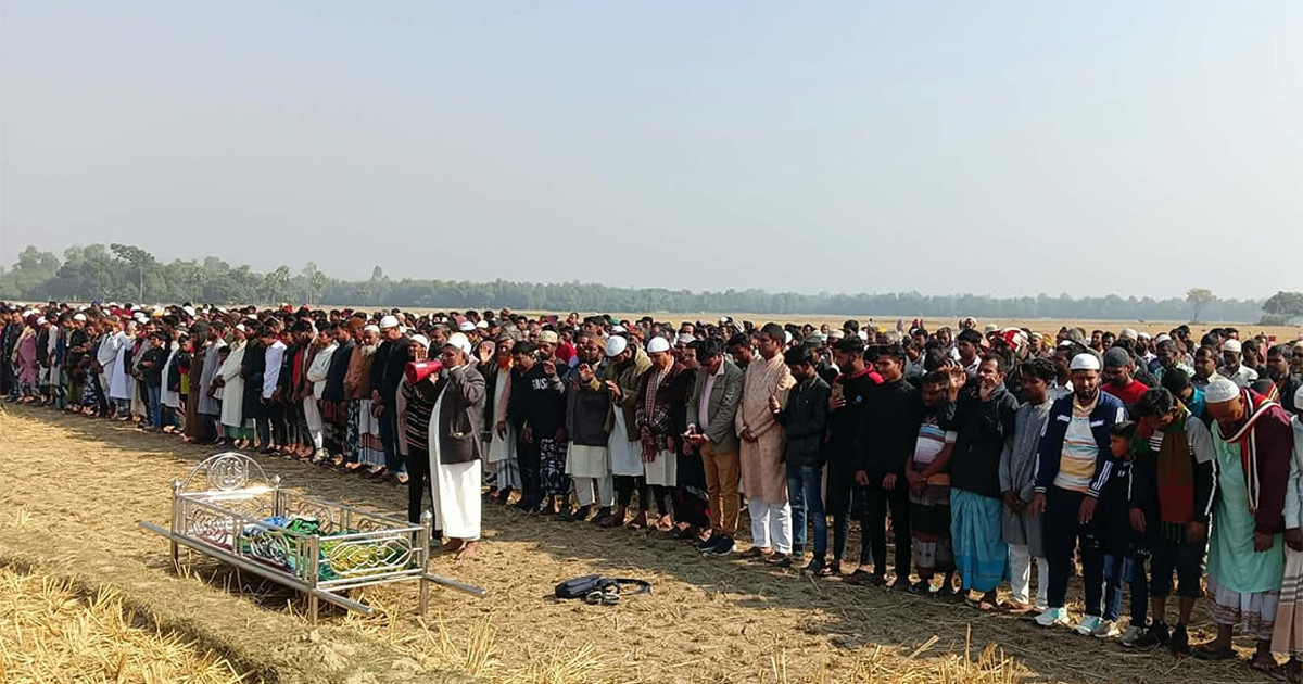 নিহত শিশু সাজিদের দাফন সম্পন্ন