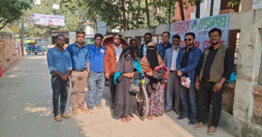 অসহায় রিকশাচালক পরিবারের মুখে হাসি ফোটালো নারায়ণগঞ্জ জেলা বসুন্ধরা শুভসংঘ