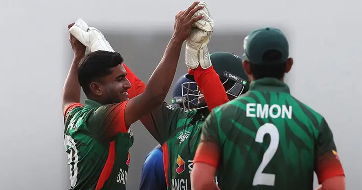 শ্রীলঙ্কাকে হারিয়ে গ্রুপ চ্যাম্পিয়ন বাংলাদেশ, সেমিফাইনালে প্রতিপক্ষ পাকিস্তান