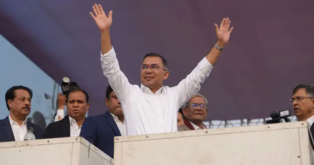 সংবর্ধনা মঞ্চে যা বললেন তারেক রহমান