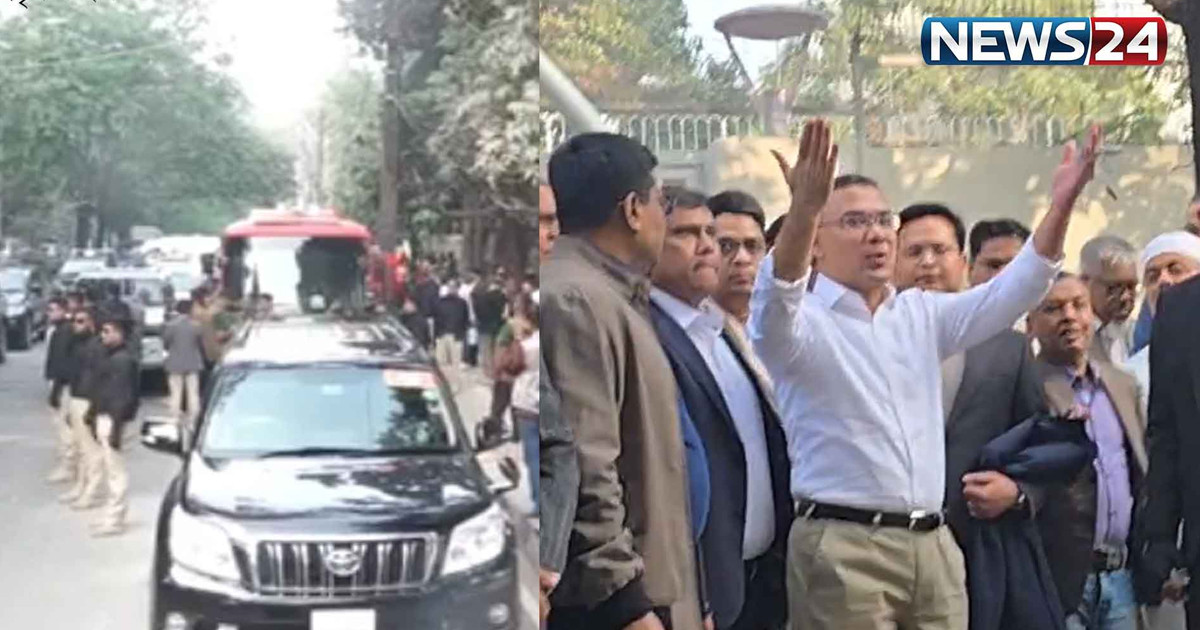 শহীদ জিয়াউর রহমানের সমাধিস্থলের পথে তারেক রহমান