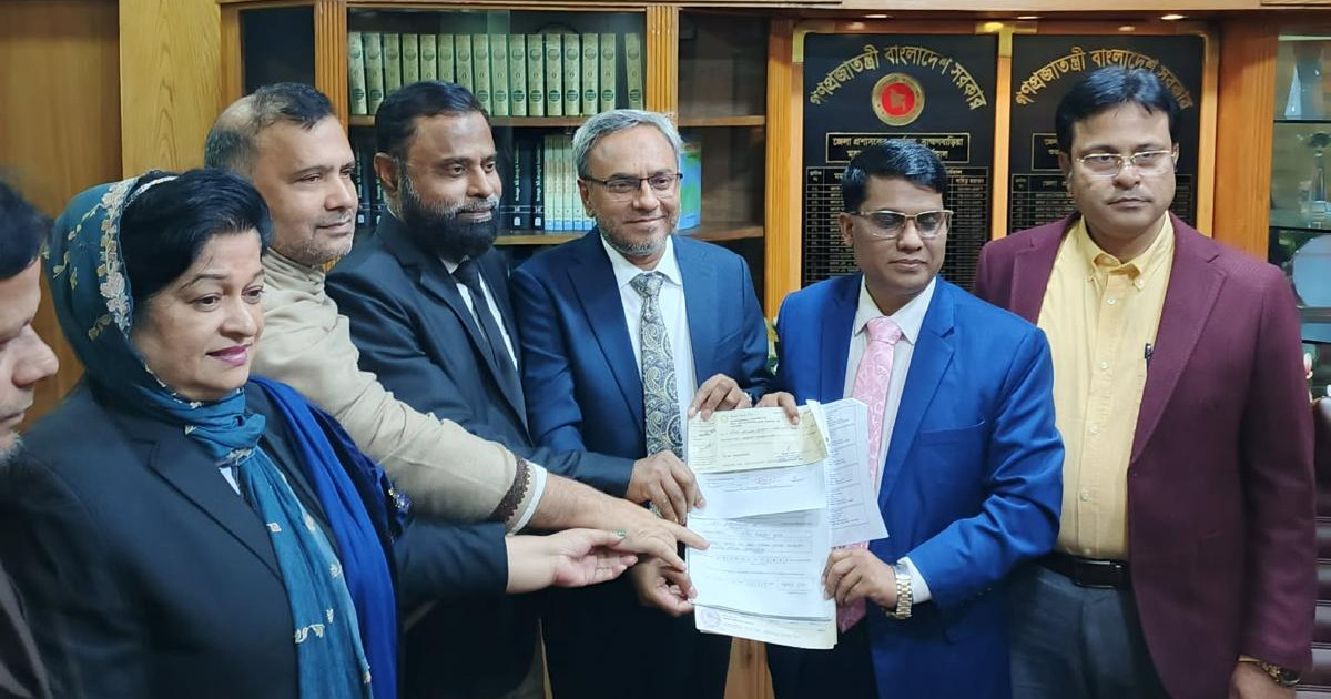 ব্রাহ্মণবাড়িয়া-৪ আসনে কবীর আহমেদ ভূঁইয়ার মনোনয়নপত্র দাখিল