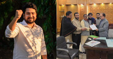 ঢাকা-১১ আসনে মনোনয়নপত্র জমা দিলেন নাহিদ ইসলাম