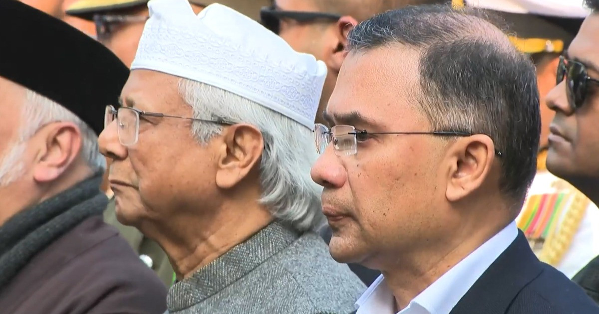 বেগম খালেদা জিয়ার জানাজায় তারেক রহমান