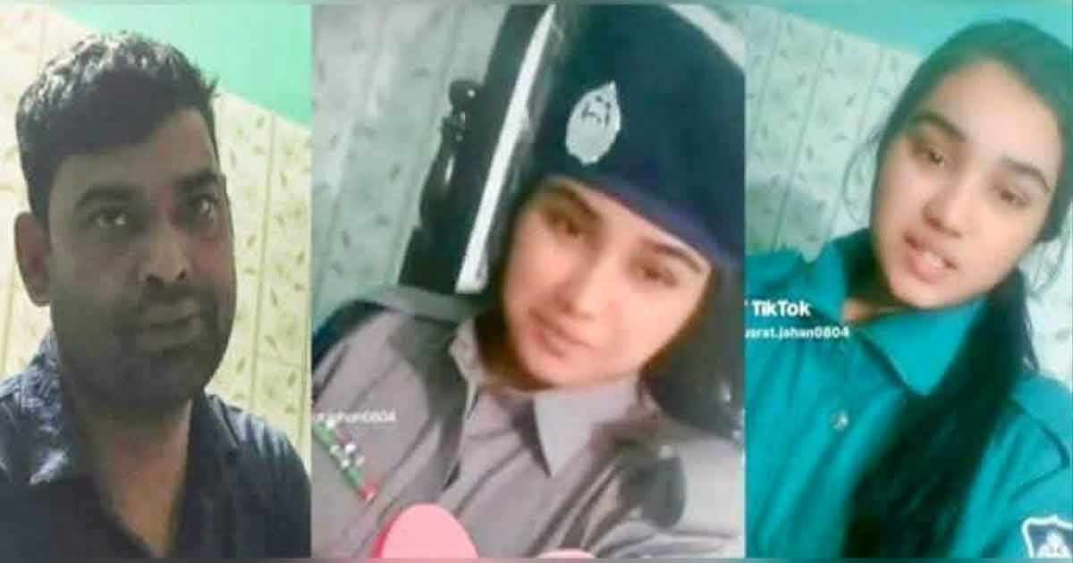 পুলিশ স্বামীর পোশাকে সজ্জিত স্ত্রীর টিকটক ভিডিও ভাইরাল!