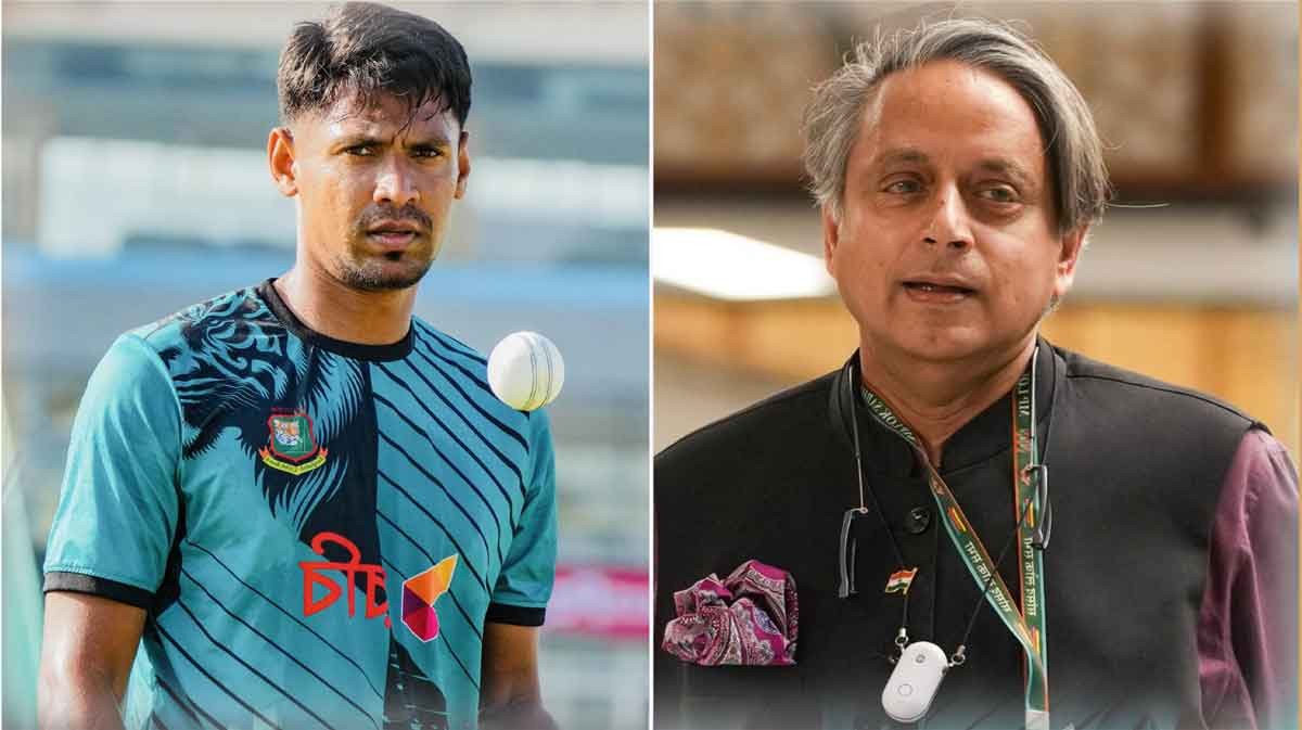 মোস্তাফিজের পাশে শশী থারুর— বললেন, ক্রিকেটের সঙ্গে রাজনীতি মেশানো উচিত নয়