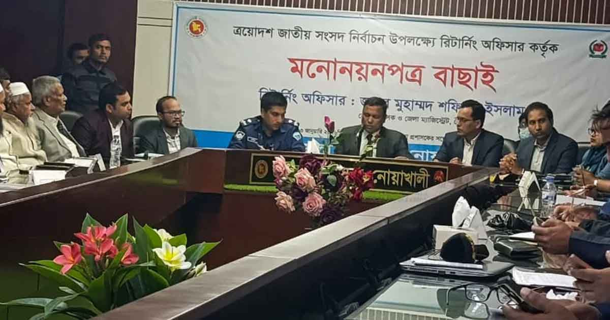 নোয়াখালীর ৬ আসনে ৪৭ প্রার্থীর মনোনয়ন বৈধ