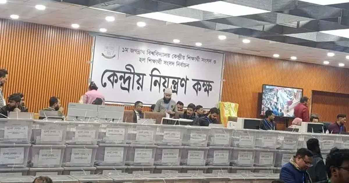 জকসু নির্বাচনের ভোট গণনা চলছে