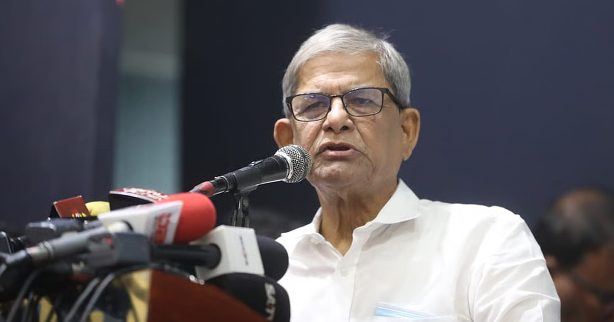 তারেক রহমানের কথায় গোটা জাতি আজ আশান্বিত: মির্জা ফখরুল