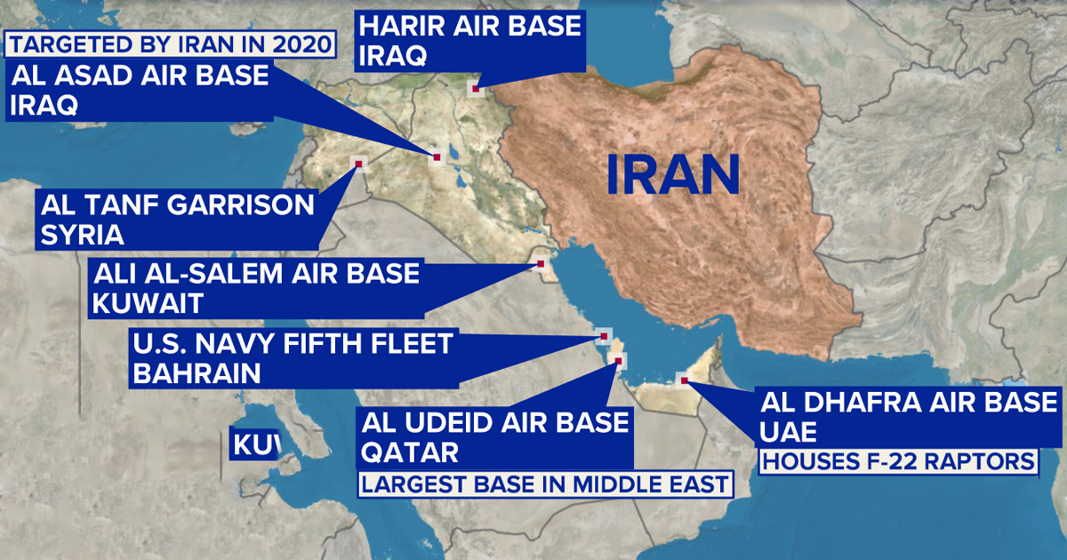 একনজরে ইরানের কাছাকাছি মার্কিন সামরিক ঘাঁটিগুলো, মজুত সেনা ও যুদ্ধাস্ত্র