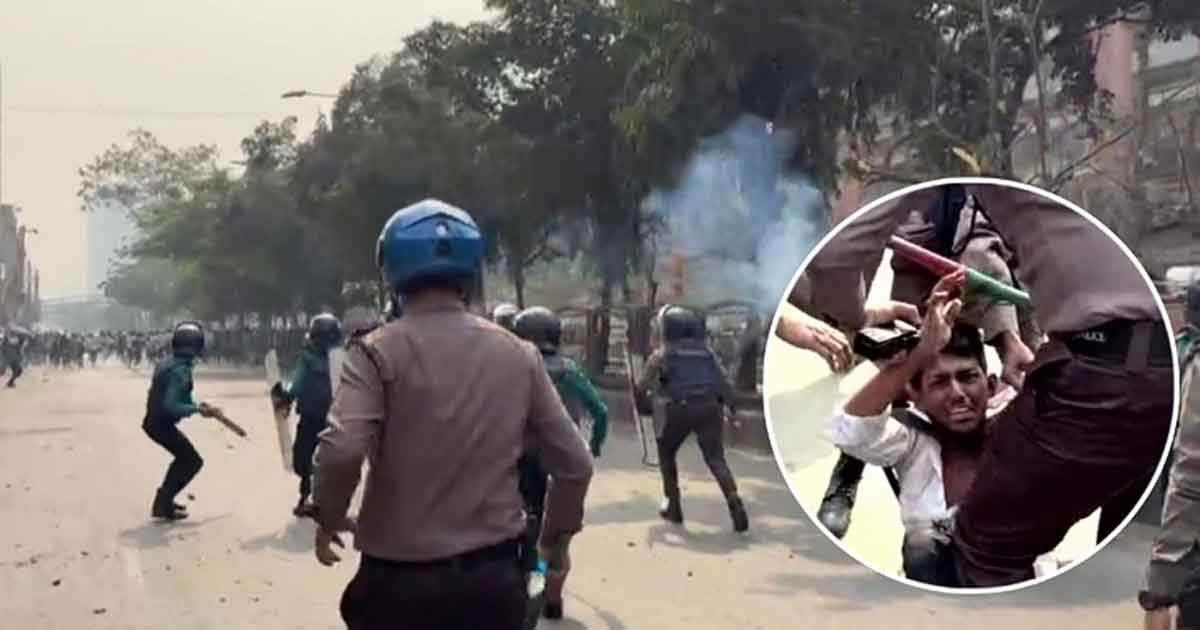 এবার পুলিশের সঙ্গে ঢাকা কলেজের শিক্ষার্থীদের সংঘর্ষ