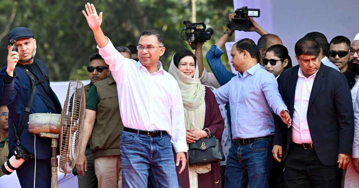 রোববার ৪ জেলায় নির্বাচনী জনসভা করবেন তারেক রহমান