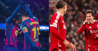 গোলের উৎসবে শেষ ষোলোতে লিভারপুল ও বার্সেলোনা