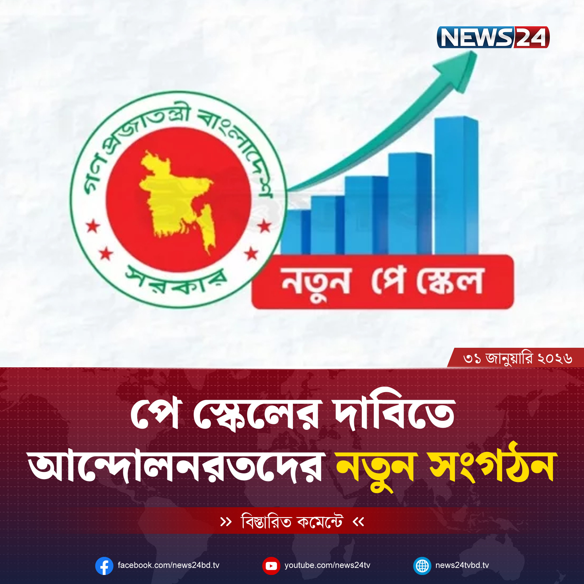 পে স্কেলের দাবিতে আন্দোলনরতদের নতুন সংগঠন