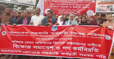 পে স্কেলের দাবিতে বিক্ষোভ সমাবেশ শুরু