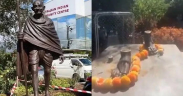 মহাত্মা গান্ধীর ব্রোঞ্জের ভাস্কর্য চুরি