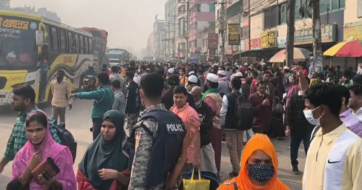 ভোটের ছুটিতে ঘরমুখো মানুষের ঢল, স্থবির গাজীপুরের মহাসড়ক