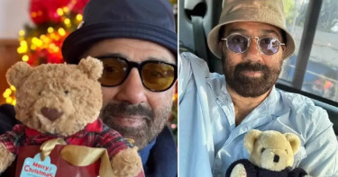 টেডি বিয়ার নিয়ে খেলেন সানি দেওল!