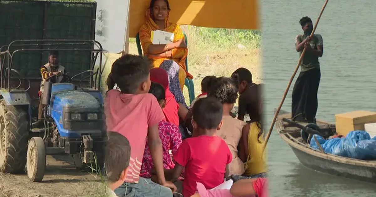 ট্রলারে করে ভোট দিতে যাবেন চরের বাসিন্দারা