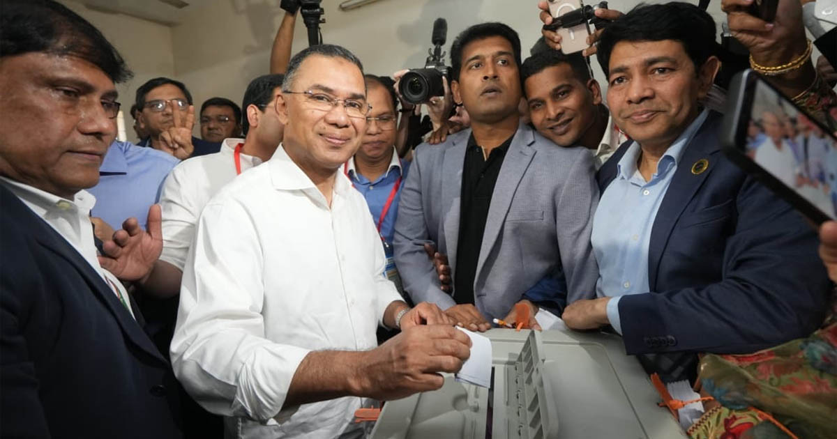 ভোট দিলেন তারেক রহমান