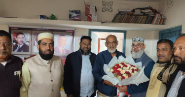 বিজয়ী হয়েই বিএনপি প্রার্থীর বাসায় ফুল নিয়ে গেলেন মাসুদ সাঈদী