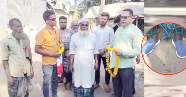 বিএনপি ক্ষমতায় আসায় ১৭ বছর পর জুতা পরলেন সুরুজ পাঠান