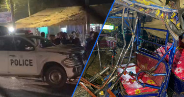 রোহিঙ্গা ক্যাম্প থেকে ফেরার পথে দুর্ঘটনার কবলে ওজিলের গাড়িবহর