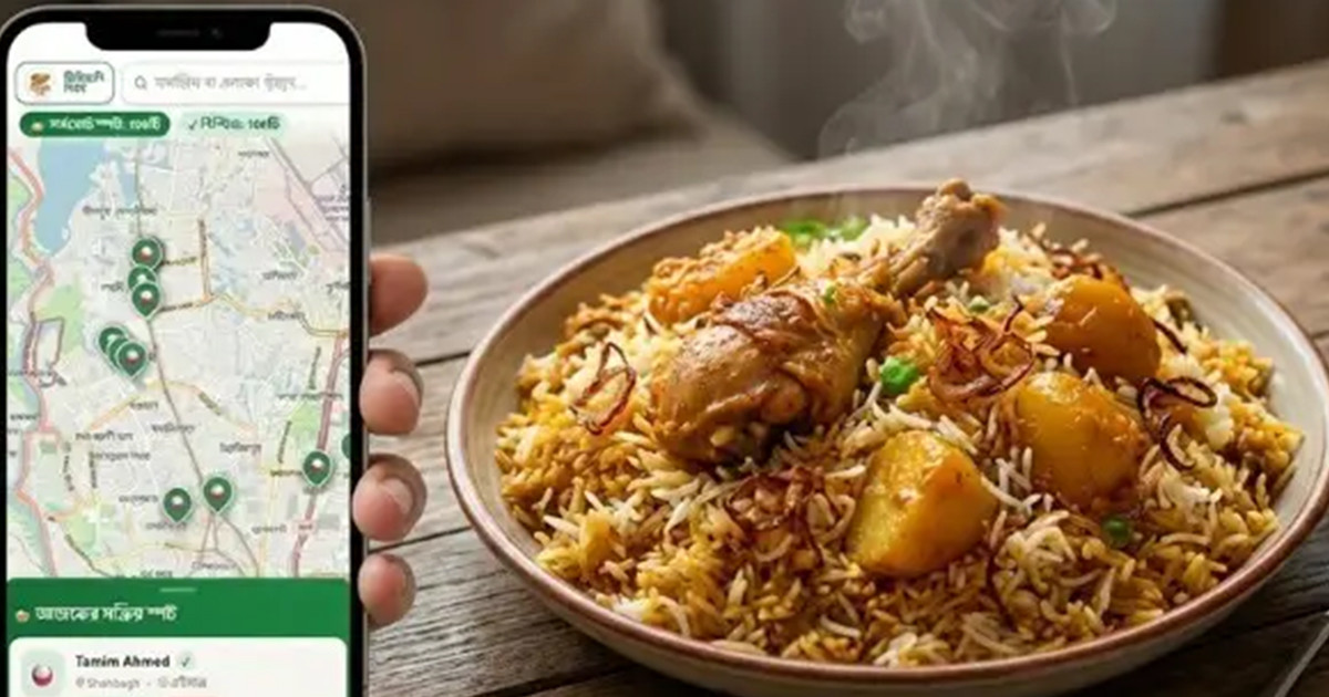 ইফতারে কোন মসজিদে বিরিয়ানি দেবে জানাবে অ্যাপ