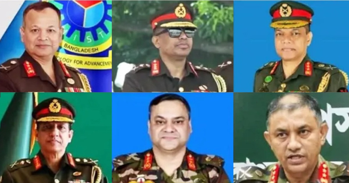 সেনাবাহিনীর আরও ৬ উচ্চ পদে রদবদল