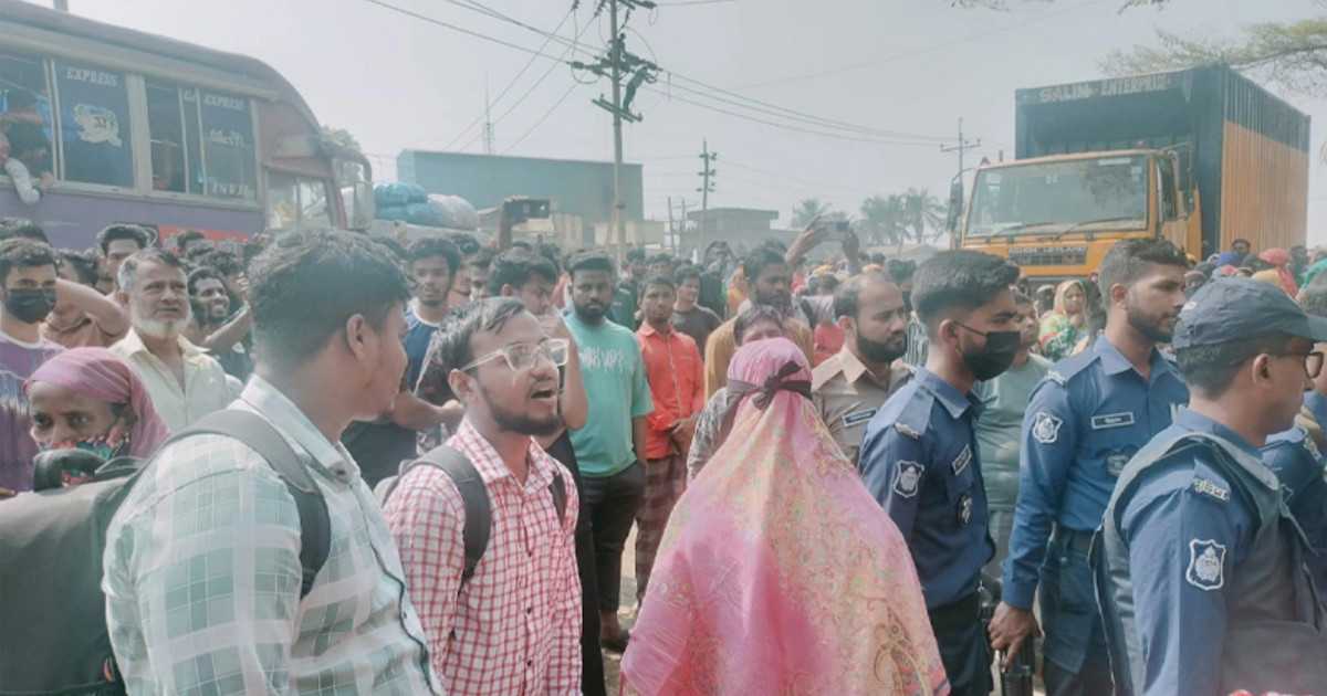 ঢাকা-সিলেট মহাসড়ক অবরোধ