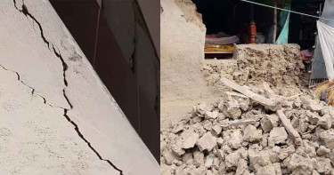 ভূমিকম্পের উৎপত্তিস্থল সাতক্ষীরায় বহু ভবনে ফাটল, আহত ৩